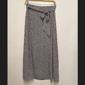 Orange Creek Floral Print Long Skirt with Belt- size S
